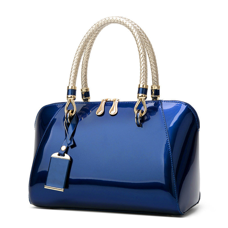 Sac à main en cuir brillant Loopily™