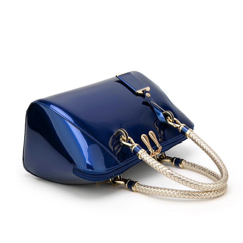 Sac à main en cuir brillant Loopily™