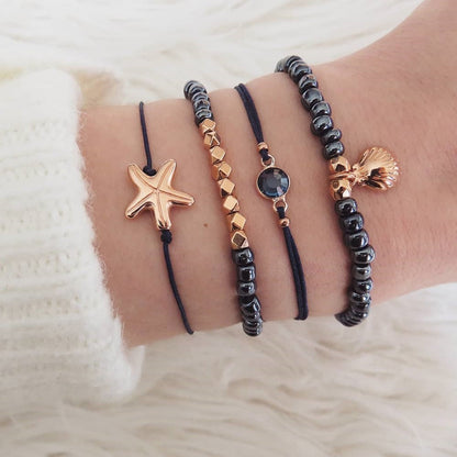 Loopily™ Pack de Bracelets Symboliques – Argent Minimaliste (x5)