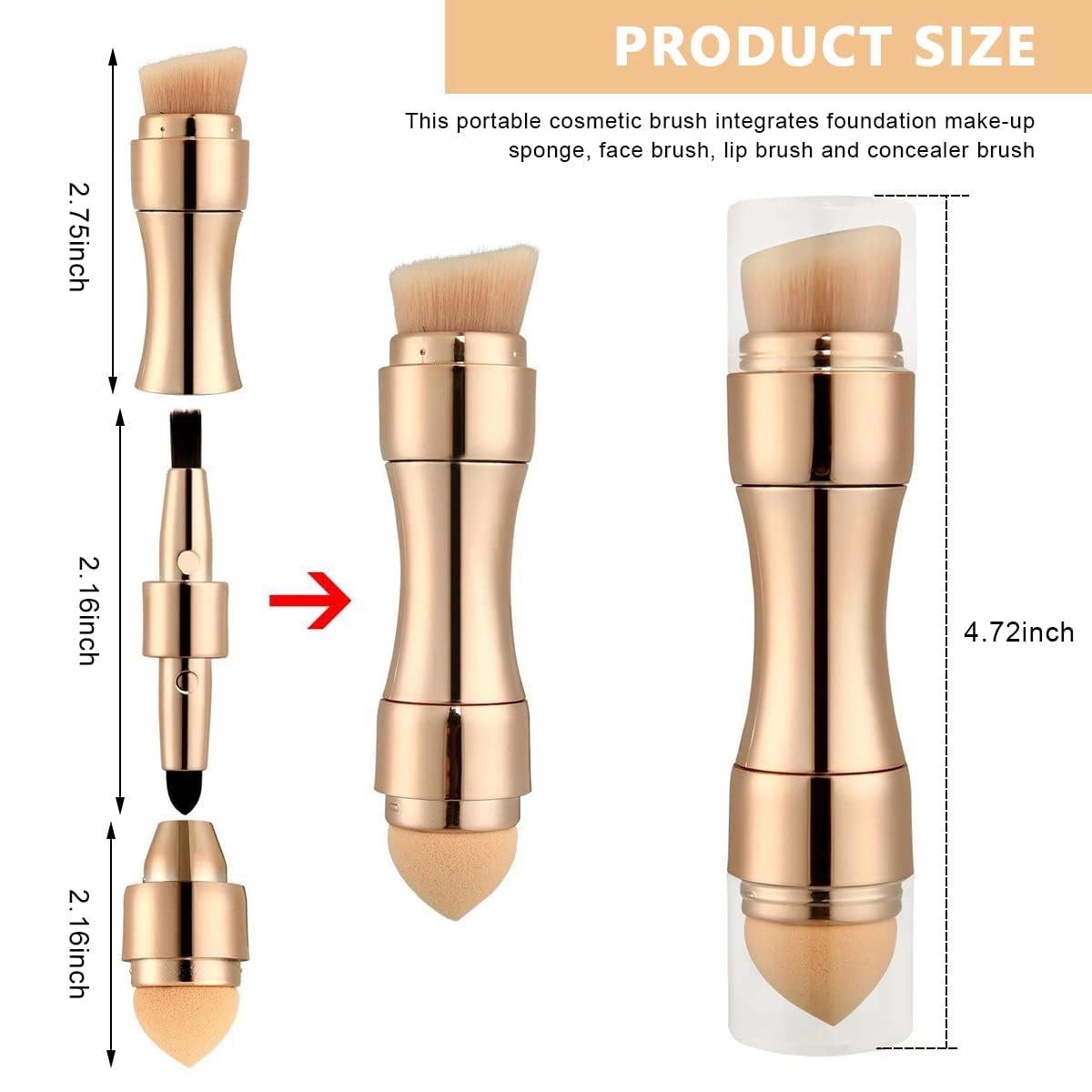 Pinceau de maquillage Loopily™ 4 en 1
