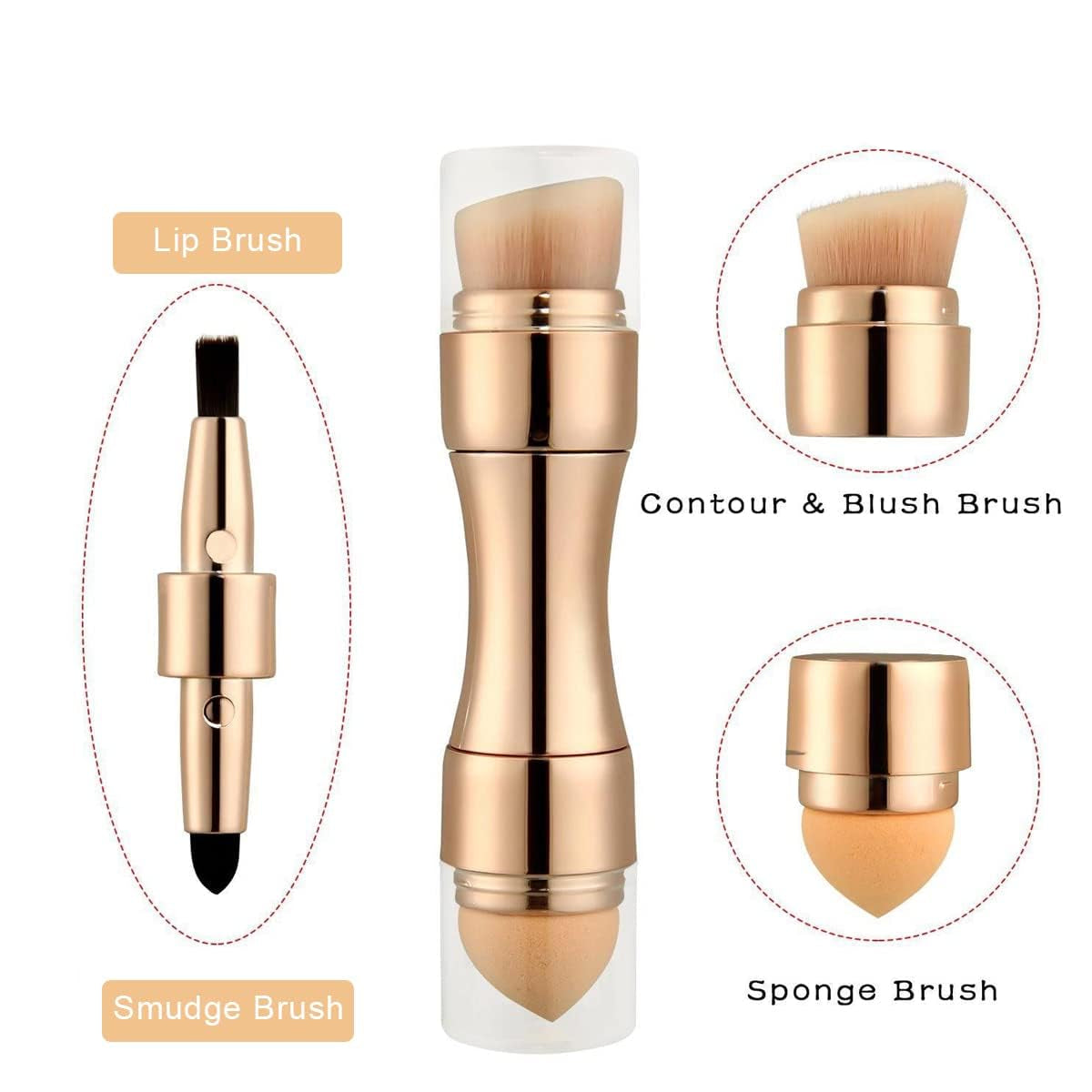 Pinceau de maquillage Loopily™ 4 en 1