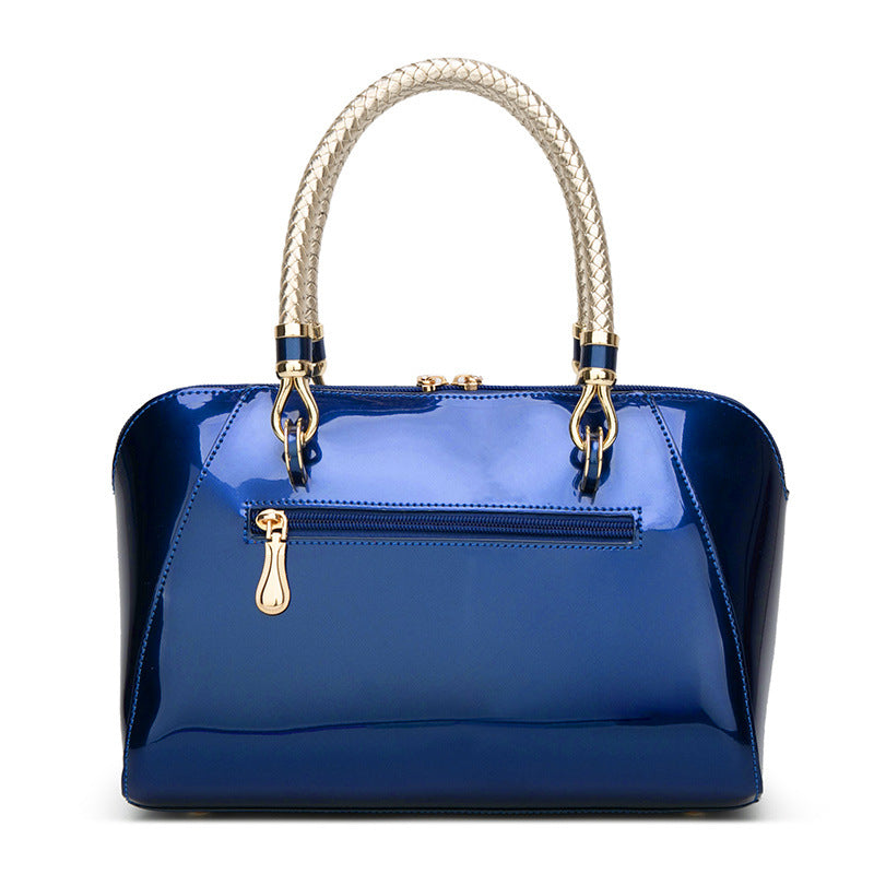 Sac à main en cuir brillant Loopily™