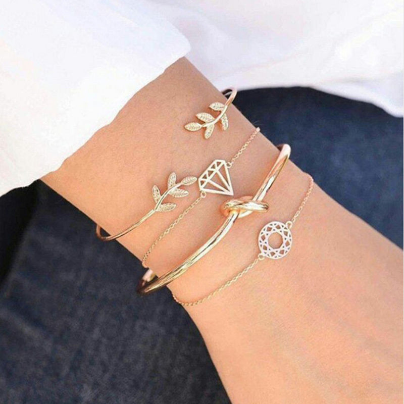 Loopily™ Pack de Bracelets Symboliques – Argent Minimaliste (x5)