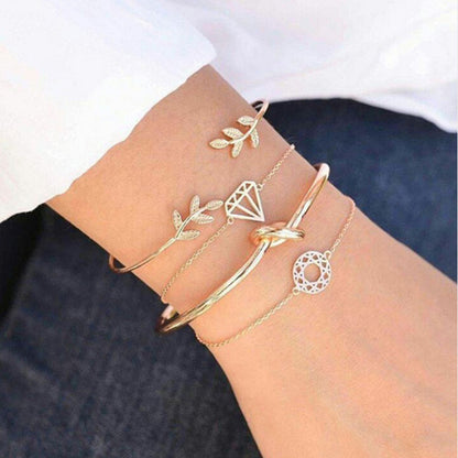 Loopily™ Pack de Bracelets Symboliques – Argent Minimaliste (x5)