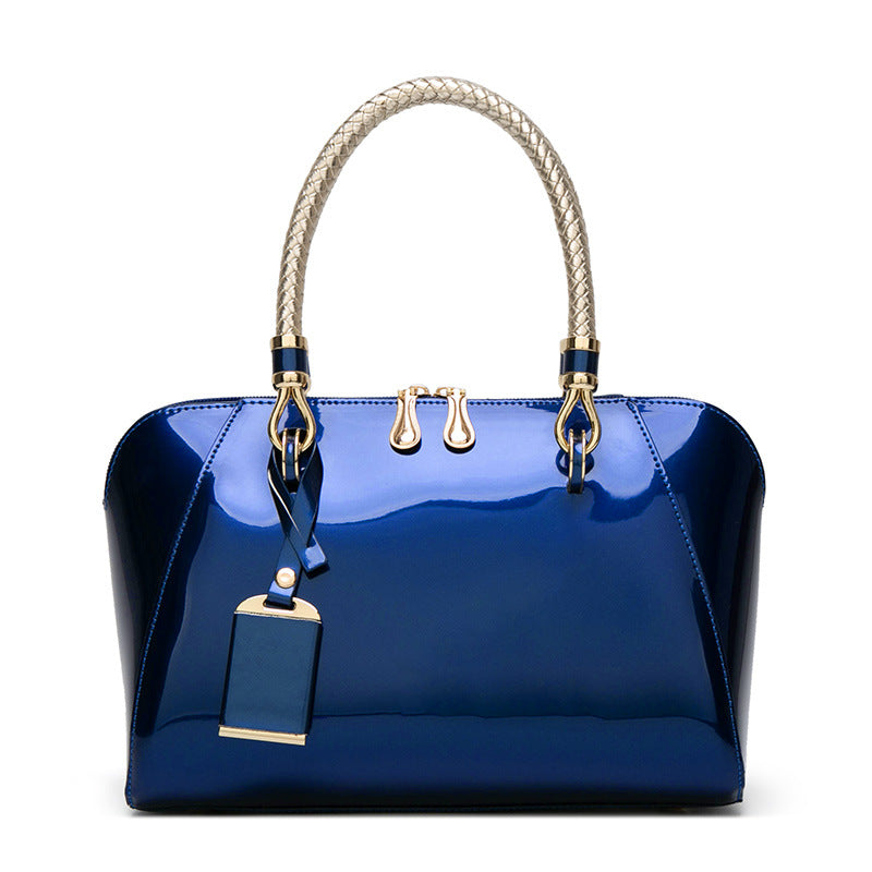 Sac à main en cuir brillant Loopily™